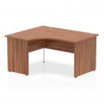 Impulse 1400mm Left Crescent Office Desk Walnut Top Panel End Leg I003871