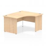 Impulse 1400mm Right Crescent Office Desk Maple Top Panel End Leg I003874