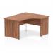 Impulse 1400mm Right Crescent Office Desk Walnut Top Panel End Leg I003877