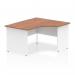 Impulse 1400mm Right Crescent Office Desk Walnut Top White Panel End Leg I003887