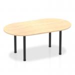 Impulse 1800mm Boardroom Table Maple Top Black Post Leg I004178