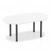 Impulse 1800mm Boardroom Table White Top Black Post Leg I004180