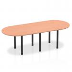 Impulse 2400mm Boardroom Table Beech Top Black Post Leg I004182