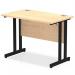 Impulse 1000 x 600mm Straight Office Desk Maple Top Black Cantilever Leg I004300