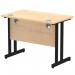 Impulse 1000 x 600mm Straight Office Desk Maple Top Black Cantilever Leg I004300