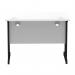 Impulse 1000 x 600mm Straight Office Desk White Top Black Cantilever Leg I004303