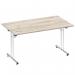 Impulse 1400mm Folding Rectangular Table Grey Oak Top I004322