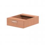 The photo captures a beech fixed pedestal with a single drawer, featuring a sleek and modern design. The dynamic fixed pedestals add a touch of style and functionality to any office space.