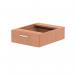 The photo captures a beech fixed pedestal with a single drawer, featuring a sleek and modern design. The dynamic fixed pedestals add a touch of style and functionality to any office space.