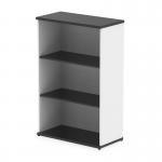 The photo showcases dynamic large bookcases with a sleek black and white design, measuring 1200mm. The bookcase exudes a strong and modern impulse, perfect for any contemporary interior.