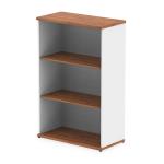 Impulse 1200mm Bookcase Walnut and White I005123