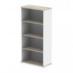 Impulse 1600mm Bookcase Grey Oak and White I005126