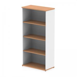 Impulse 1600mm Bookcase Oak and White I005128