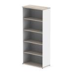 Impulse 2000mm Bookcase Grey Oak and White I005132