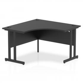 Impulse 1200mm Corner Office Desk Black Top Black Cantilever Leg I005138