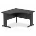 The Dynamic Corner Desks Impulse has a sleek, modern design with a black top and a unique cable managed leg. This 1200mm desk is perfect for maximizing workspace in a corner office.
