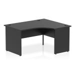 Impulse 1400mm Right Crescent Office Desk Black Top Panel End Leg I005175