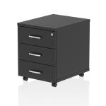 Impulse 3 Drawer Mobile Pedestal Black I005201