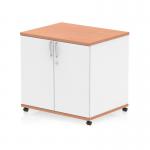 Impulse 600mm Deep Mobile Cupboard Beech and White I006535