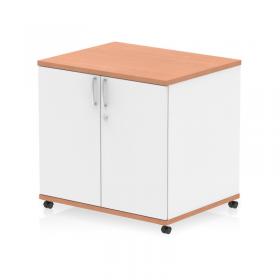 Impulse 600mm Deep Mobile Cupboard Beech and White I006535