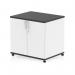 Impulse 600mm Deep Mobile Cupboard Black and White I006536