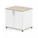 Impulse 600mm Deep Mobile Cupboard Grey Oak and White I006537