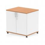 Impulse 600mm Deep Mobile Cupboard Oak and White I006539