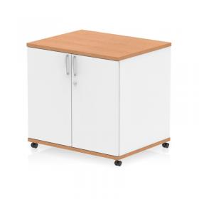 Impulse 600mm Deep Mobile Cupboard Oak and White I006539