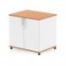 Impulse 600mm Deep Mobile Cupboard Oak and White I006539