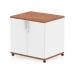 Impulse 600mm Deep Mobile Cupboard Walnut and White I006540