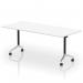 Impulse Plus Flip Top 1800mm Rectangular Table With Chrome Foot White Top I006601
