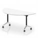 Impulse Plus Flip Top 1600mm Semi-Circle Table With Chrome Foot White Top I006613