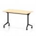 Impulse Plus Flip Top 1200 x 600mm Slimline Rectangular Table With Black Foot Maple Top I006616