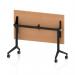 Impulse Plus Flip Top 1200 x 600mm Slimline Rectangular Table With Black Foot Oak Top I006617