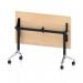 Impulse Plus Flip Top 1200 x 600mm Slimline Rectangular Table With Chrome Foot Maple Top I006622