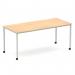 Impulse 1800mm Straight Table Maple Top Silver Box Frame Leg with Castors I006646
