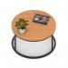 Impulse 800mm Round Coffee Table With Metal Frame Beech Top Black Leg I006668