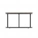 Impulse 800mm Round Coffee Table With Metal Frame Grey Oak Top Black Leg I006669