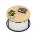 Impulse 800mm Round Coffee Table With Metal Frame Maple Top Black Leg I006670