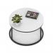 Impulse 800mm Round Coffee Table With Metal Frame White Top Black Leg I006672