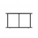 Impulse 800mm Round Coffee Table With Metal Frame White Top Black Leg I006672