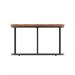 Impulse 800mm Round Coffee Table With Metal Frame Walnut Top Black Leg I006673