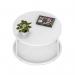 Impulse 800mm Round Coffee Table With Metal Frame White Top White Leg I006678