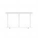 Impulse 800mm Round Coffee Table With Metal Frame White Top White Leg I006678