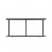 Impulse 1000mm Round Coffee Table With Metal Frame Grey Oak Top Black Leg I006681