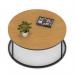 Impulse 1000mm Round Coffee Table With Metal Frame Oak Top Black Leg I006683