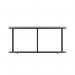 Impulse 1000mm Round Coffee Table With Metal Frame White Top Black Leg I006684
