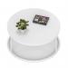 Impulse 1000mm Round Coffee Table With Metal Frame White Top White Leg I006690