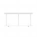 Impulse 1000mm Round Coffee Table With Metal Frame White Top White Leg I006690