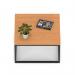 Impulse 800mm Square Coffee Table With Metal Frame Beech Top Black Leg I006692